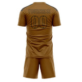 Custom Khaki Khaki Soccer Set