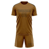 Custom Khaki Khaki Soccer Set