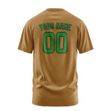 Custom Khaki Emerald Green T-Shirt