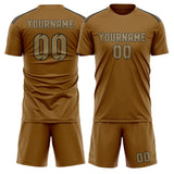 Custom Khaki Light Khaki Soccer Set