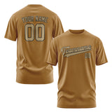Custom Khaki Light Khaki T-Shirt