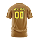 Custom Khaki Light Yellow T-Shirt