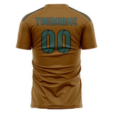 Custom Khaki Blue Green Soccer Jersey
