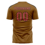 Custom Khaki Copper Rose Soccer Jersey