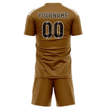 Custom Khaki Brown Soccer Set