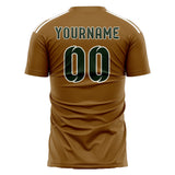 Custom Khaki Dark Green Soccer Jersey