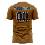 Custom Khaki Blue Soccer Jersey