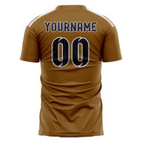Custom Khaki Navy Soccer Jersey