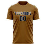 Custom Khaki Navy Soccer Jersey