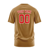 Custom Khaki Orange Red T-Shirt