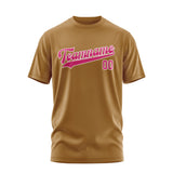 Custom Khaki Pink T-Shirt