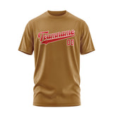 Custom Khaki Red T-Shirt