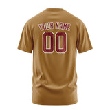 Custom Khaki Crimson Red T-Shirt