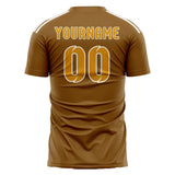 Custom Khaki Yellow Soccer Jersey