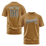 Custom Khaki Dark Grey T-Shirt