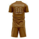 Custom Khaki Khaki Soccer Set