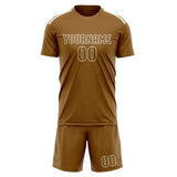 Custom Khaki Khaki Soccer Set
