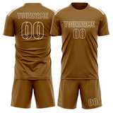 Custom Khaki Khaki Soccer Set