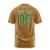 Custom Khaki Emerald Green T-Shirt
