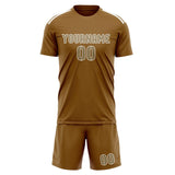 Custom Khaki Light Khaki Soccer Set