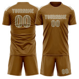 Custom Khaki Light Khaki Soccer Set