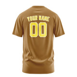 Custom Khaki Light Yellow T-Shirt