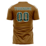 Custom Khaki Blue Green Soccer Jersey