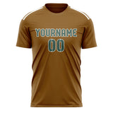 Custom Khaki Blue Green Soccer Jersey