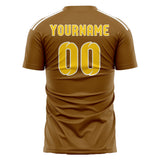 Custom Khaki Gold Soccer Jersey