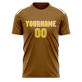 Custom Khaki Gold Soccer Jersey