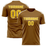 Custom Khaki Gold Soccer Jersey