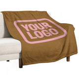 Custom Khaki Pink Blanket