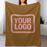 Custom Khaki Pink Blanket