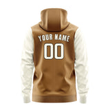 Custom Khaki Cream Hoodie 2222030322B31703