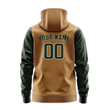 Custom Khaki Dark Green Hoodie 2222060622B31806