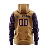 Custom Khaki Purple Hoodie 2222070722B31807