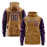 Custom Khaki Purple Hoodie