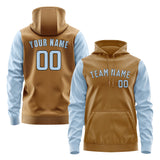 Custom Khaki Light Blue Hoodie 2222080822B31708