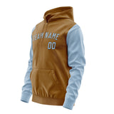 Custom Khaki Light Blue Hoodie 2222080822B31708