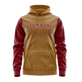 Custom Khaki Crimson Red Hoodie 2222151522B31815