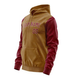 Custom Khaki Crimson Red Hoodie 2222151522B31815