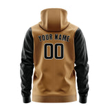 Custom Khaki Black Hoodie 2222171722B31817