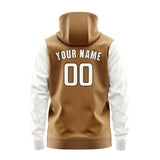 Custom Khaki White Hoodie 2222181822B31718