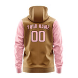 Custom Khaki Light Pink Hoodie 2222212122B31721