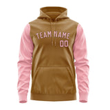 Custom Khaki Light Pink Hoodie 2222212122B31721