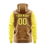 Custom Khaki Light Yellow Hoodie 2222262622B31726