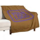 Custom Khaki Lavender Blanket