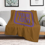 Custom Khaki Lavender Blanket