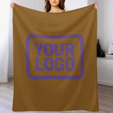 Custom Khaki Lavender Blanket