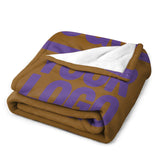 Custom Khaki Lavender Blanket